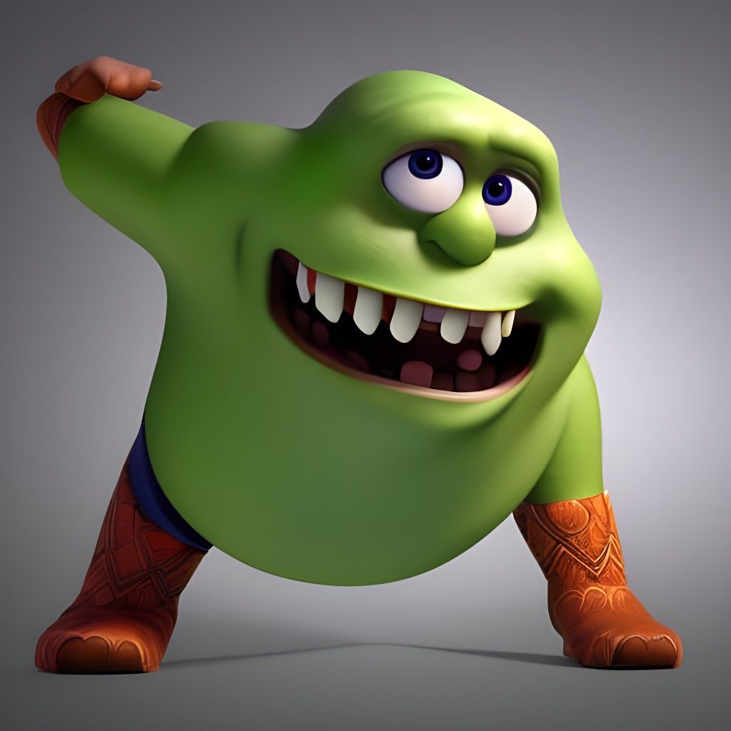 Cross-Eyed Goof: A 3D Cartoon Character