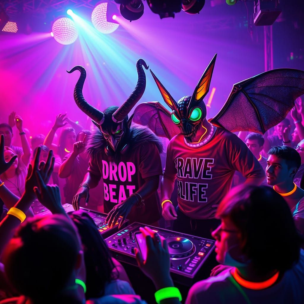 Electric Rave featuring Krampus and Mothman