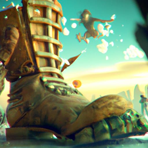 Disturbing Boot Stomping on Face: Detailed Matte Painting