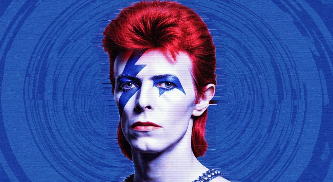 David Bowie as Ziggy Stardust in Glitch Art Style