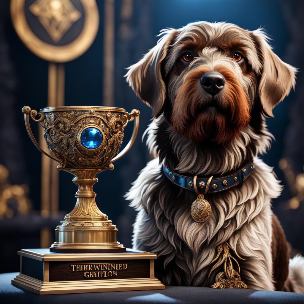 Wirehaired Griffon Wins Best in Show: Matte Painting