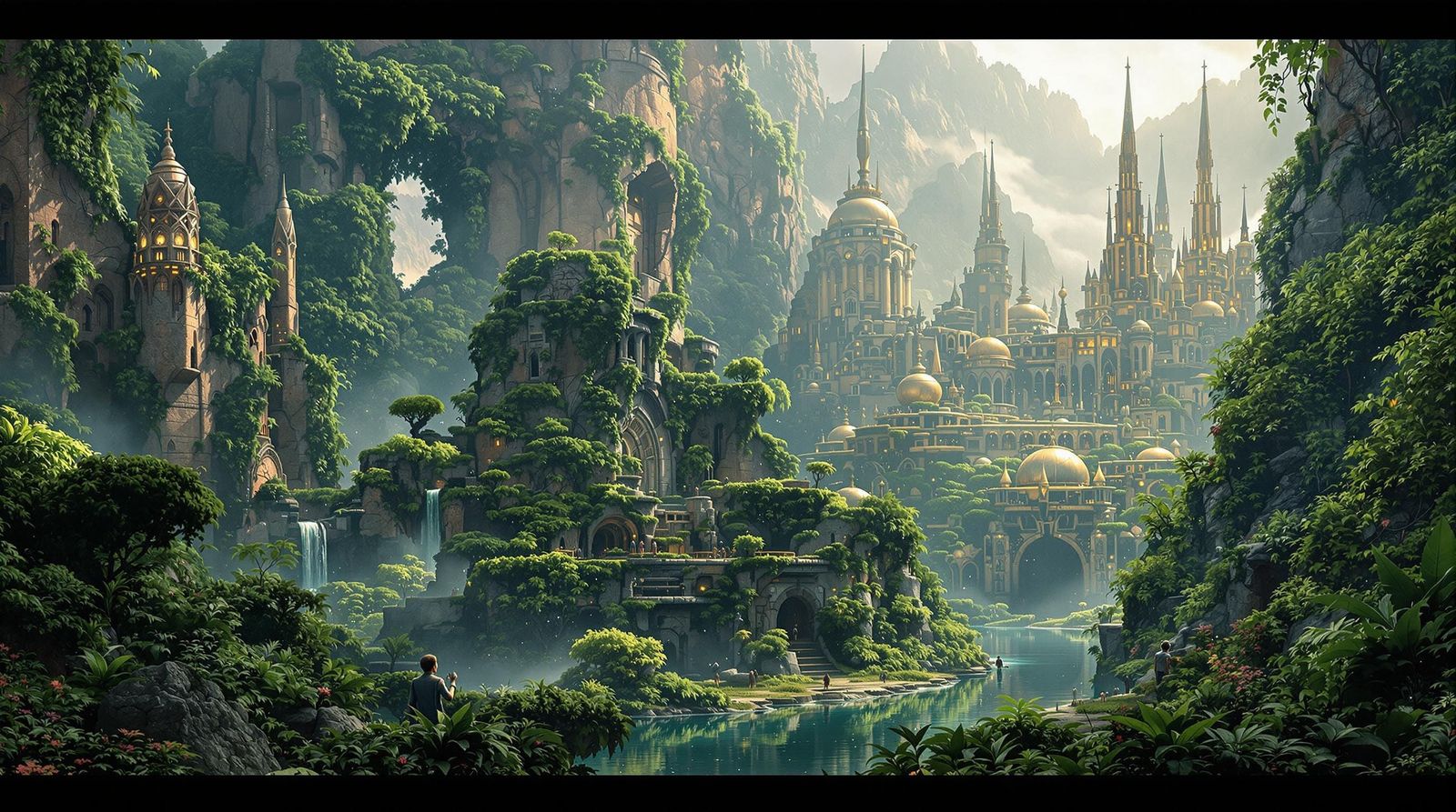Dreamlike Metropolis Emerges from Ancient Jungle
