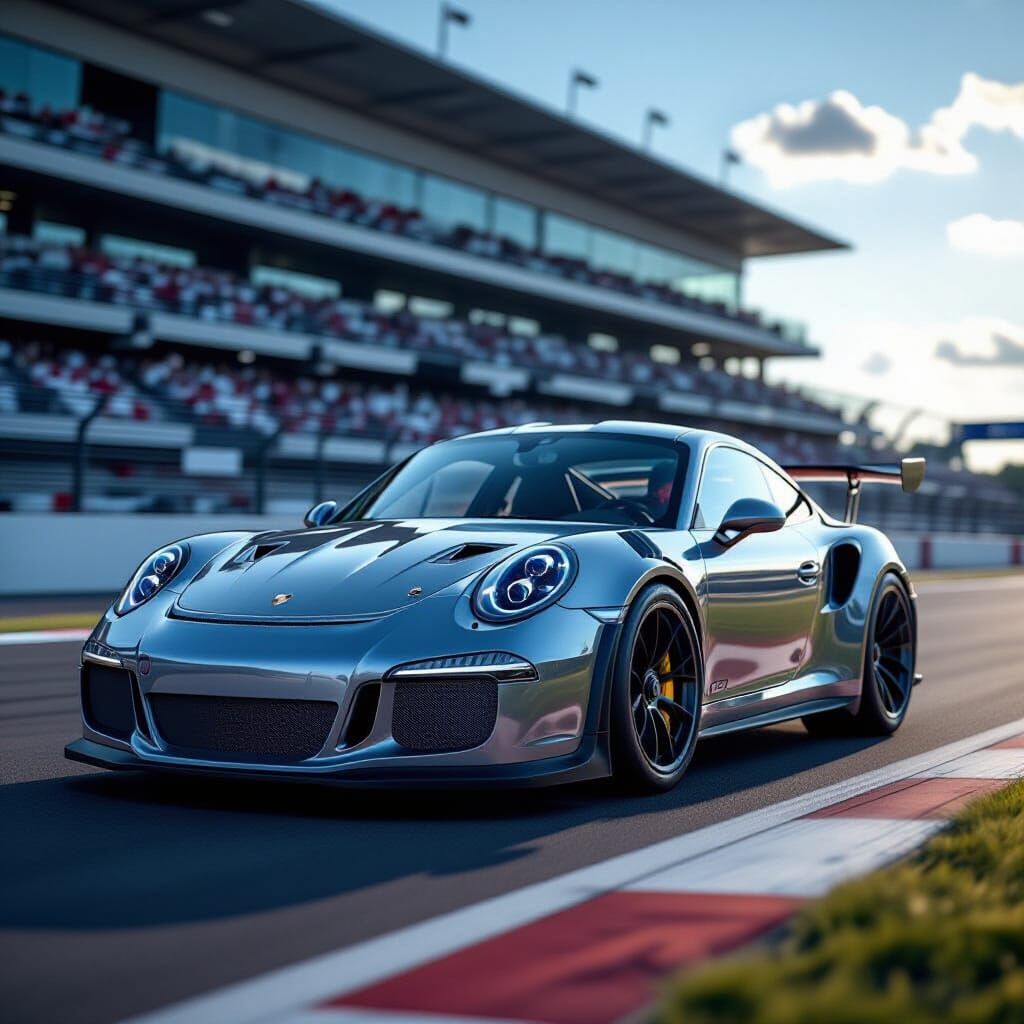 Porsche GT3RS at Le Mans with Vivid Colors