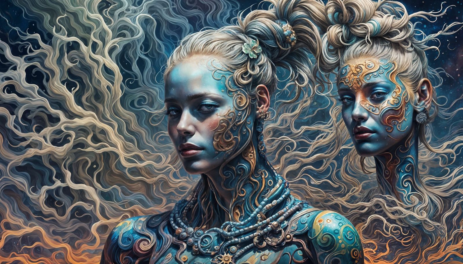 Vibrant, Hyperrealistic Portrait with Radiant Light