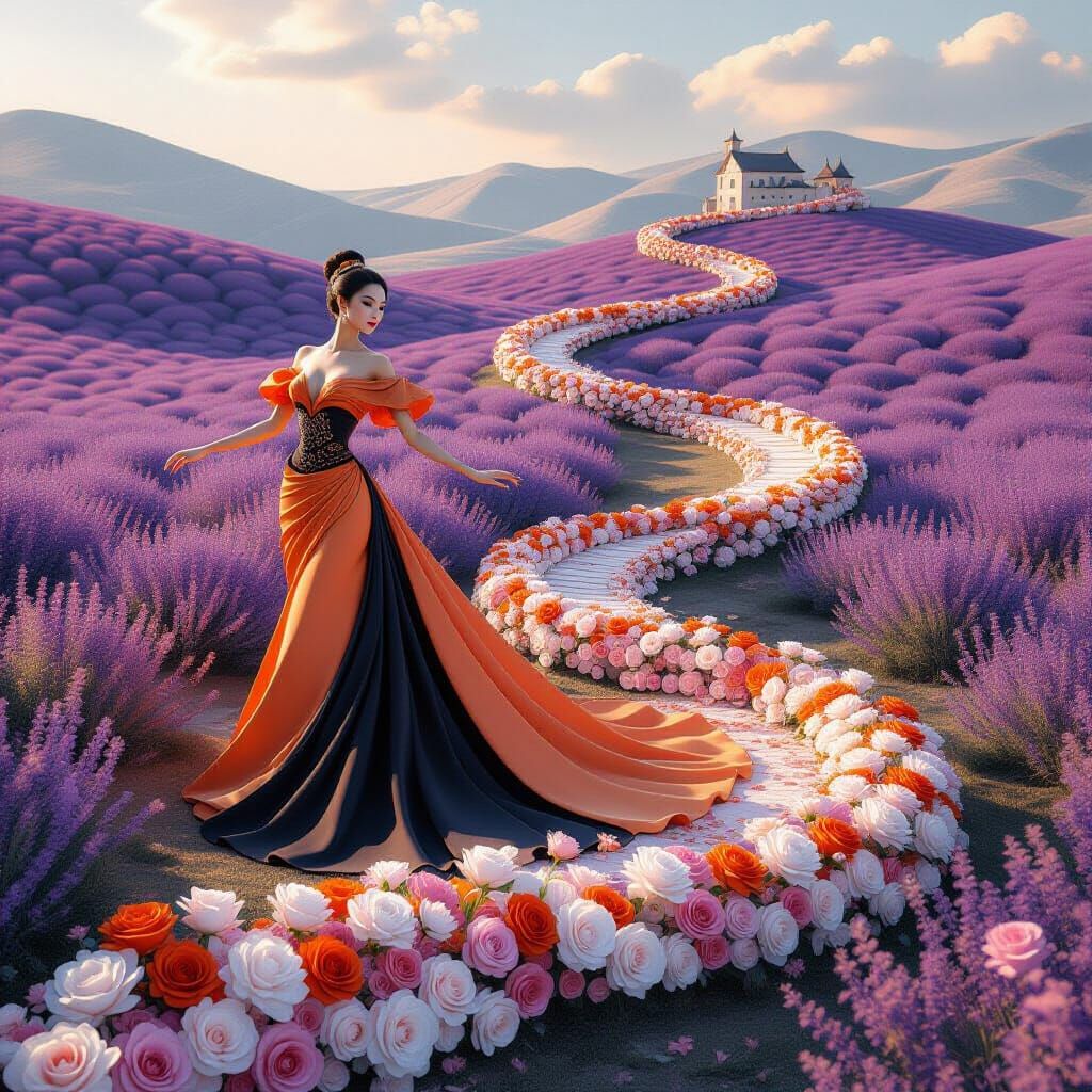 A stunning 3D renderin gsurreal artistic illustration of an ...