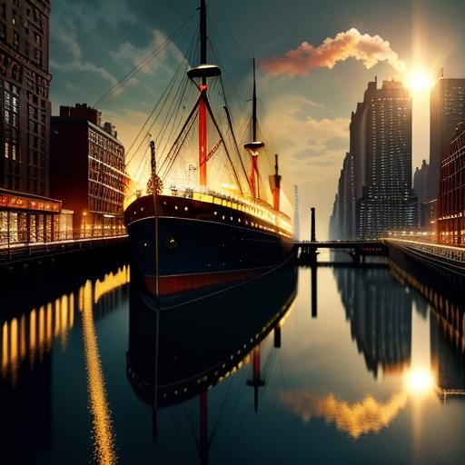 RMS Titanic Docks Safely in New York, 1911