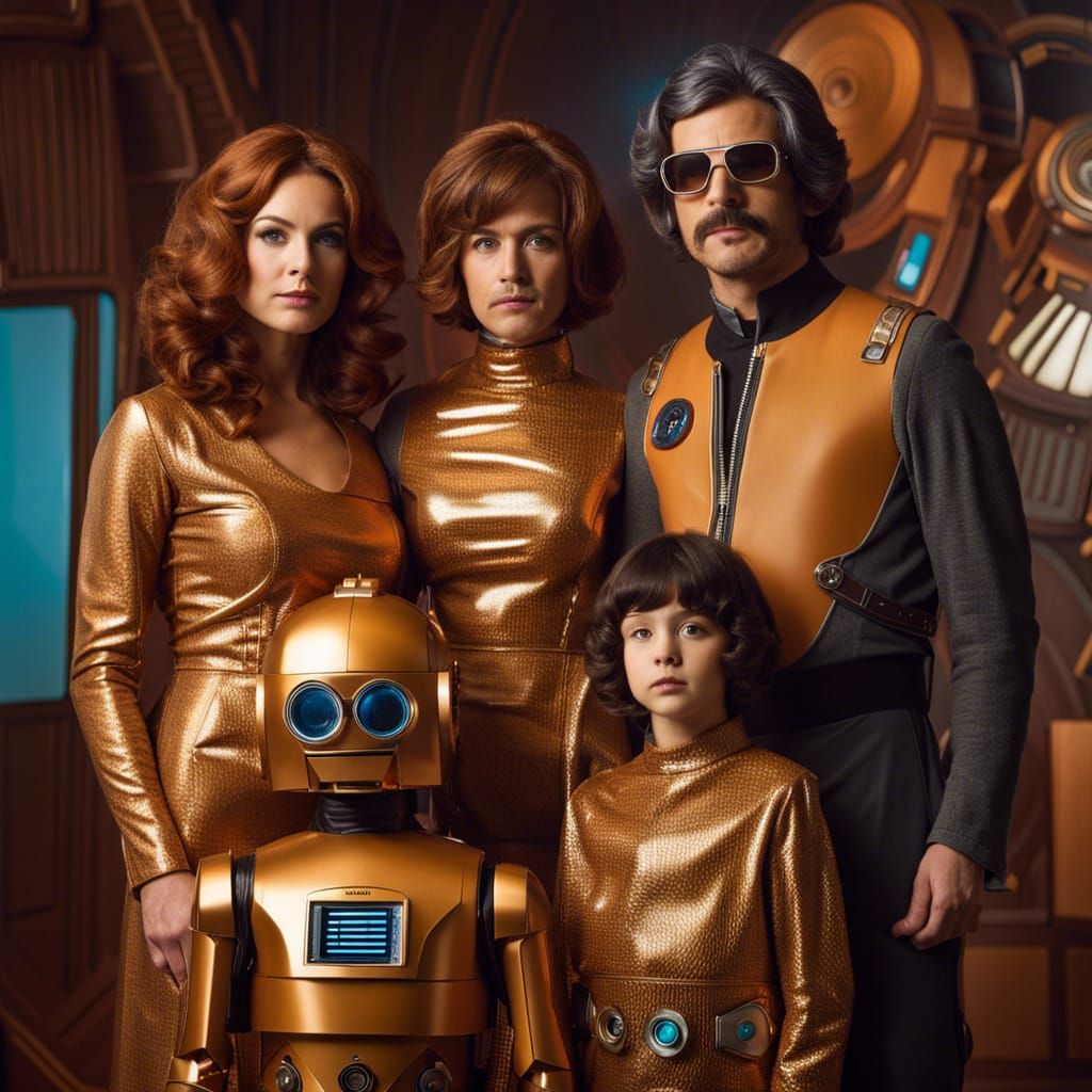 1970s Family Cosplay Portrait