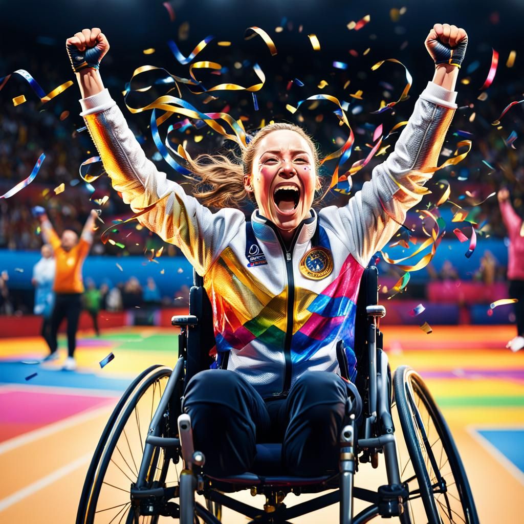 Triumphant Wheelchair Fencer Celebrates Paralympics Victory