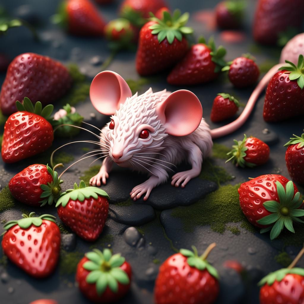 Fantastical Strawberry Mouse Concept Art