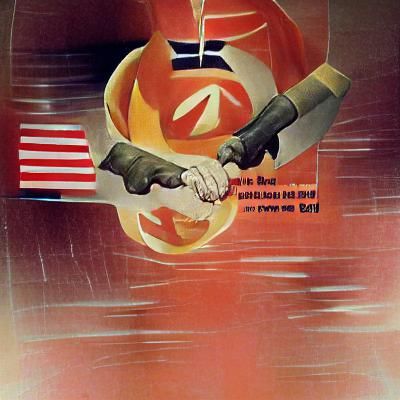 Vintage Cold War Propaganda Poster Design