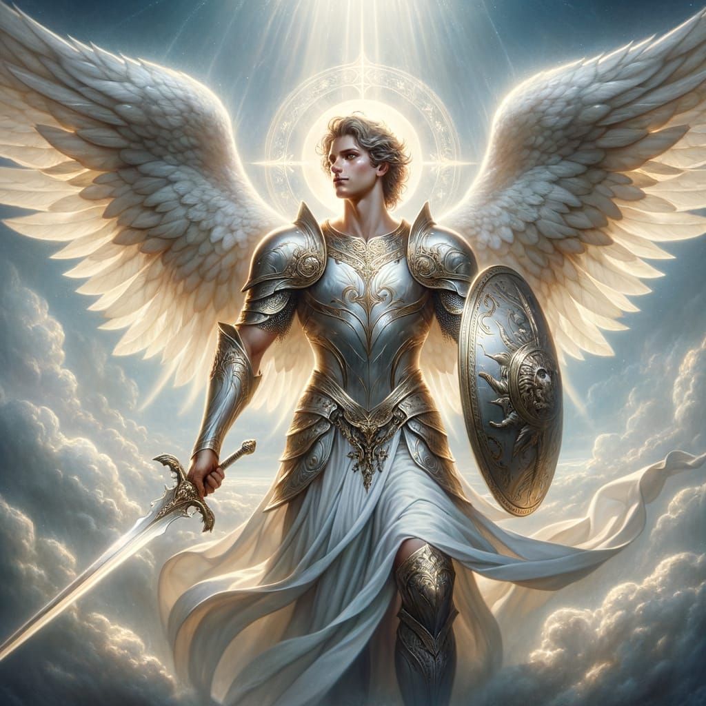 Archangel Michael in Heavenly Armor