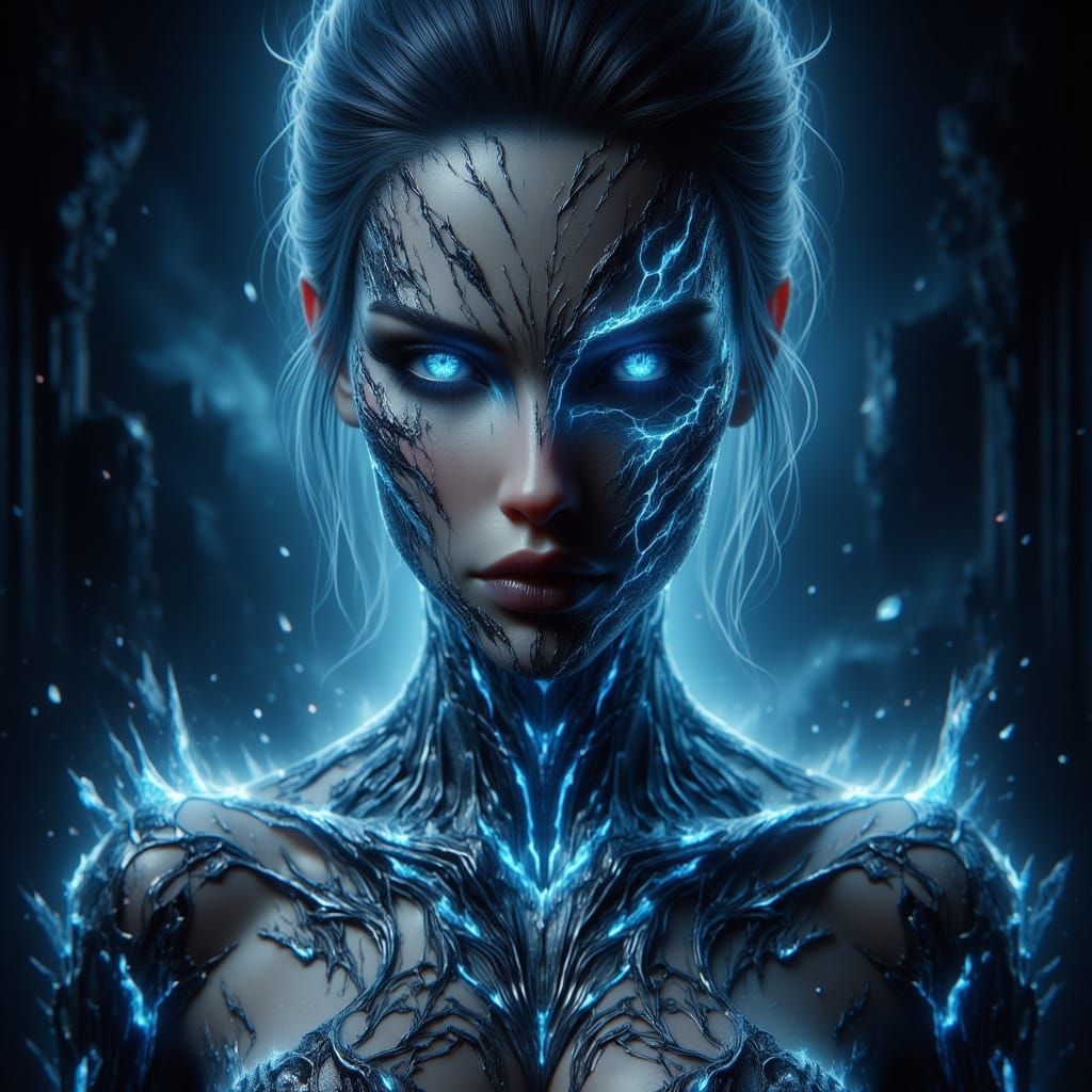 Woman in Ethereal Luminescent Gown Receives Oscar in Cinemat...