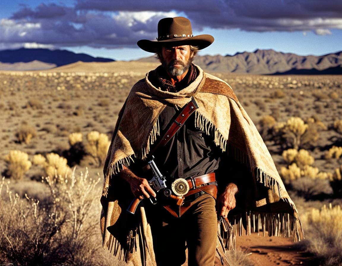 Wild West Bandit with Coyote in New Mexico