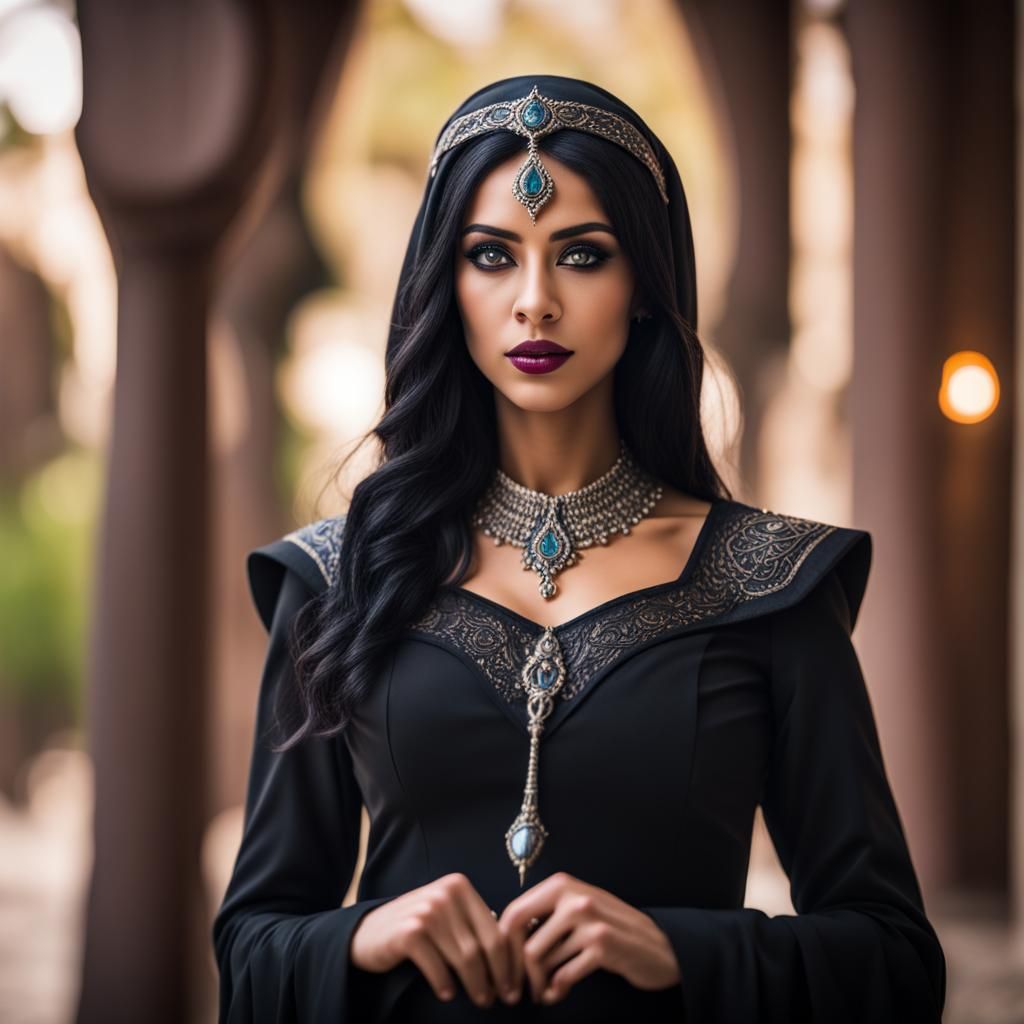 Mystical Arabian Witch Queen Portrait