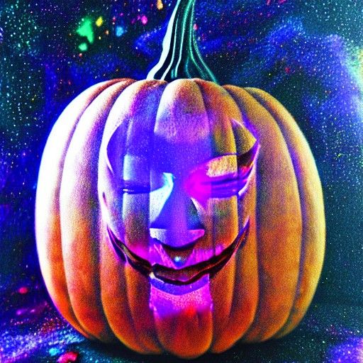 Holographic Cosmic Pumpkin by Pablo Amaringo