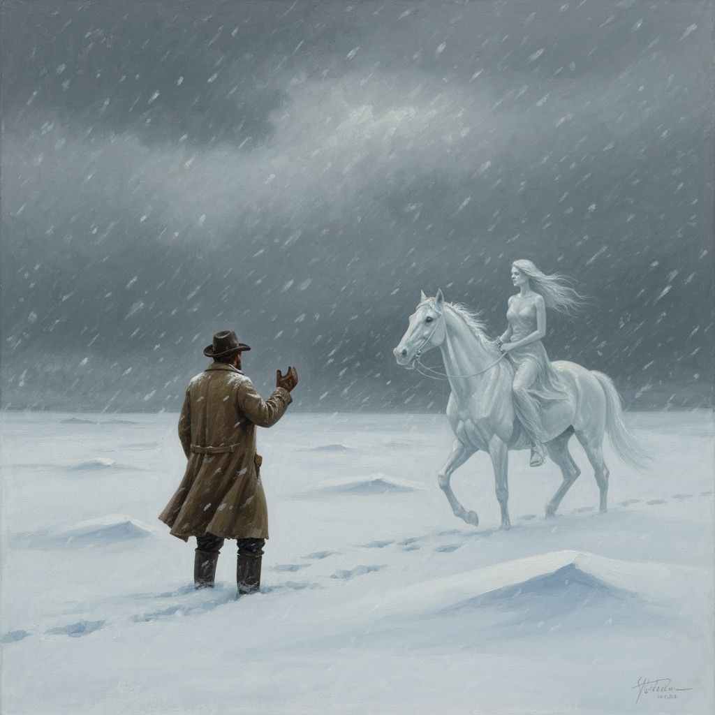 Ghostly Rider Appears in Nebraska Blizzard