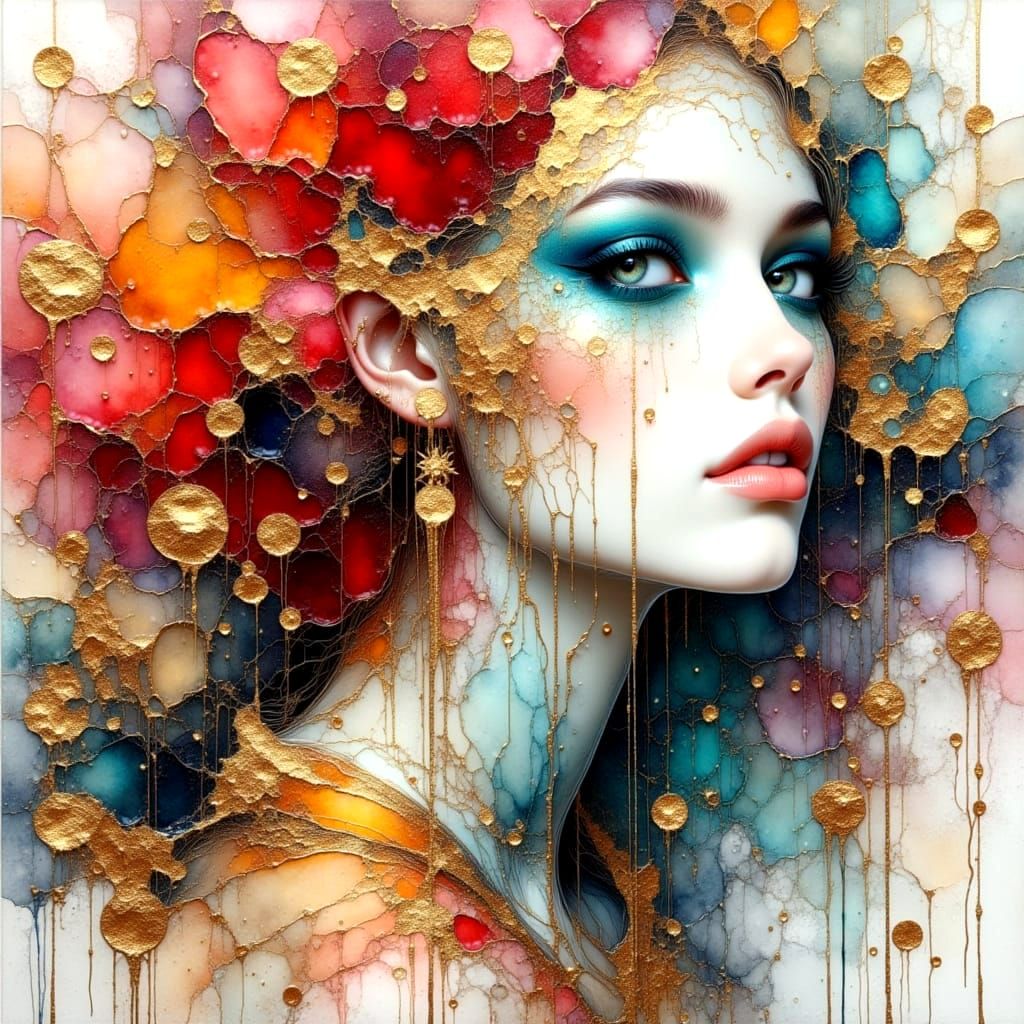 Whimsical Dreamlike Fantasy in Impressionistic Watercolor