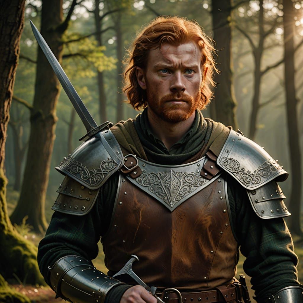 Scottish Highlander Portrait in Hyperrealistic Film Still