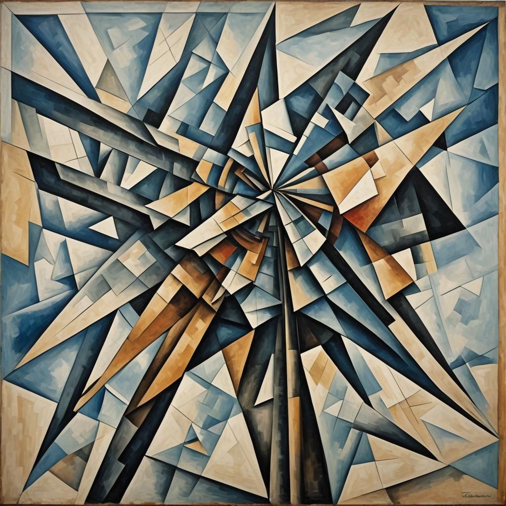 Abstract Cubist Depiction of Wind Prediction