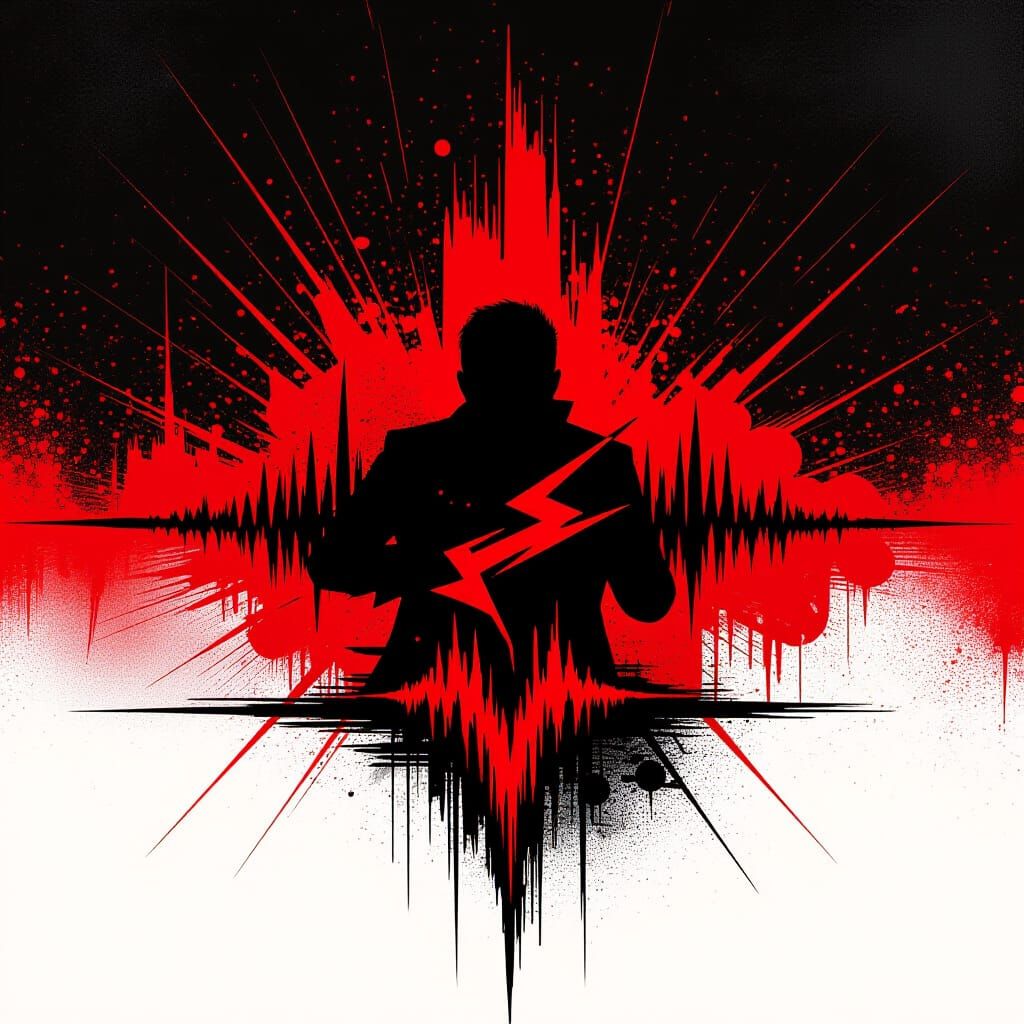 Bold Black and Red CD Album Cover Design