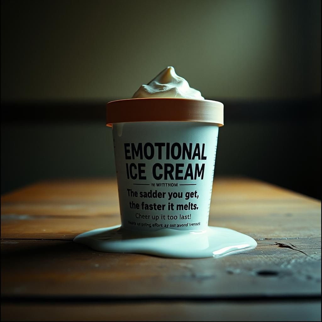 Emotional Ice Cream Melts: Dramatic Still Life