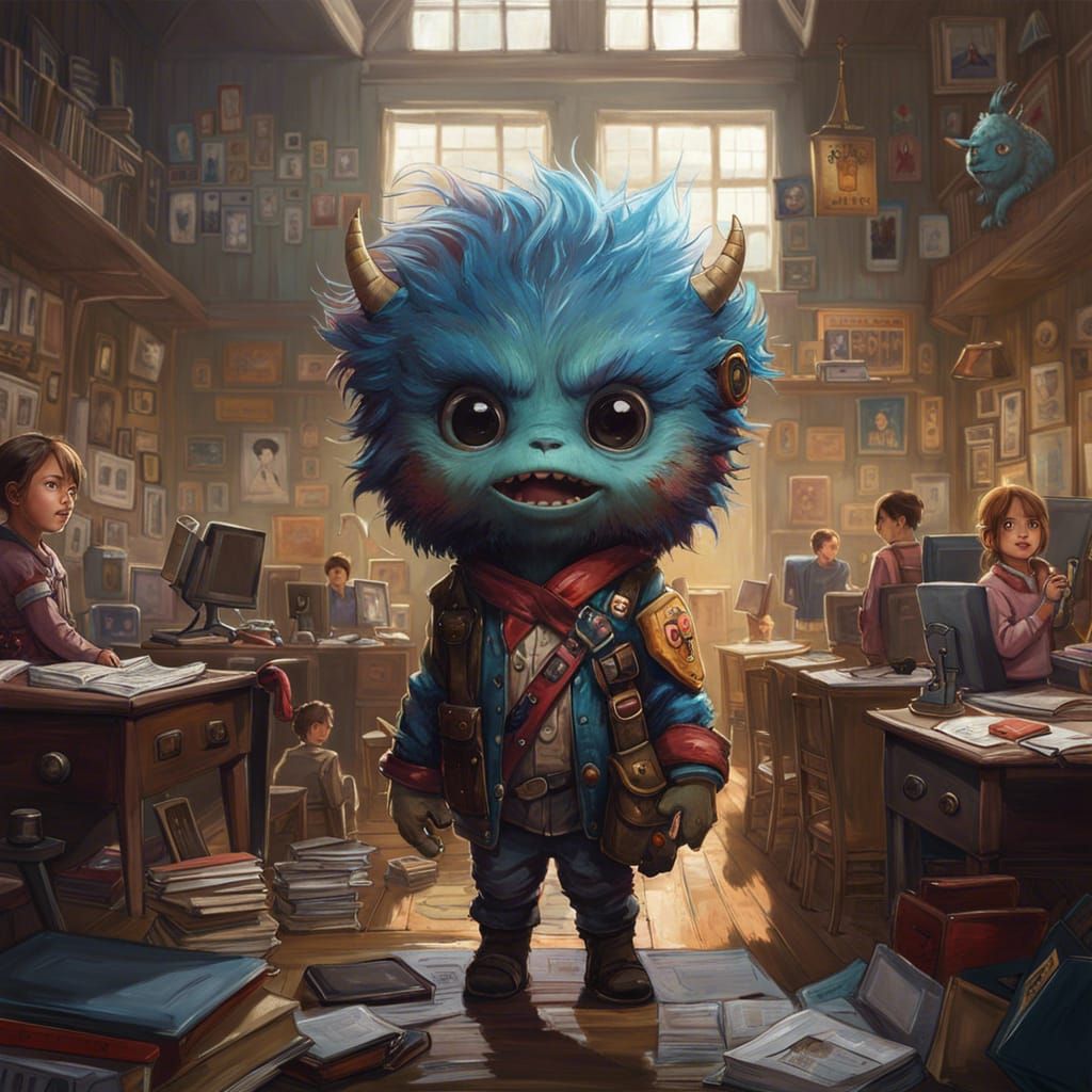 Chibi Monster's First Day: Matte Painting