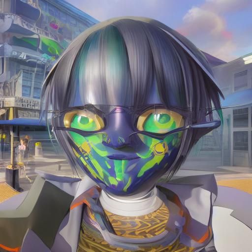 Detailed Anime Portrait with Dramatic Lighting