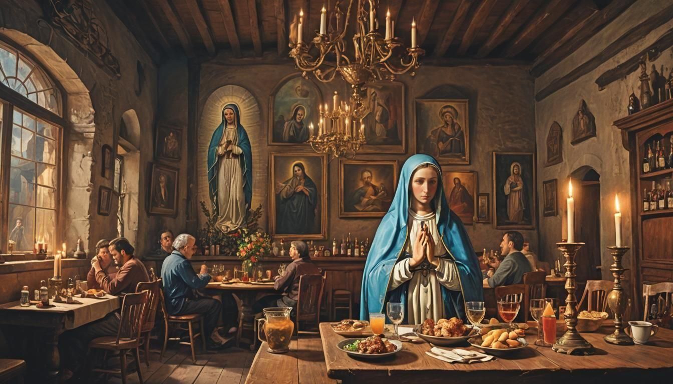 18th Century Inn Interior in Hyperrealistic Style