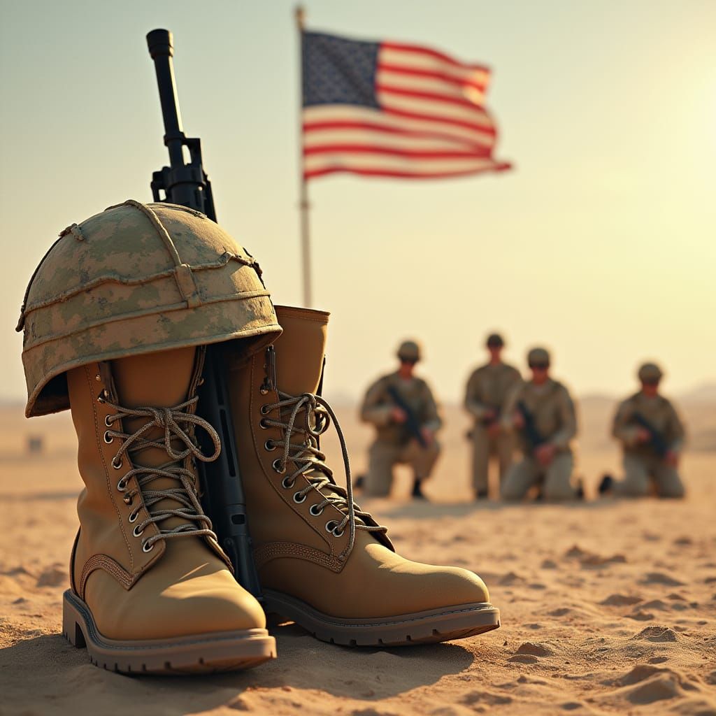 Desert Memorial with Battlefield Cross Formation
