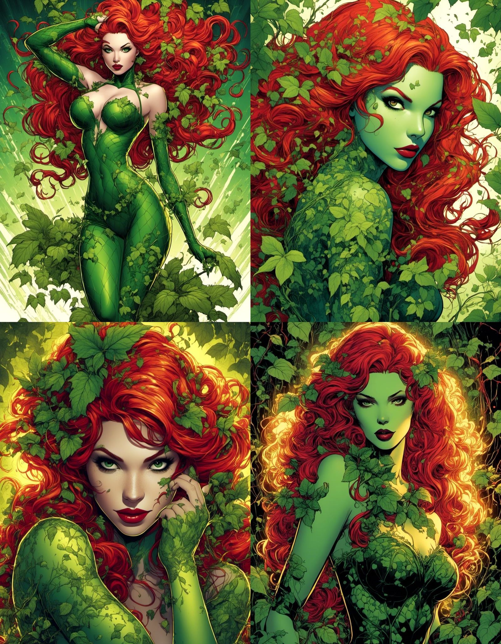 Poison Ivy Comic Book Digital Art