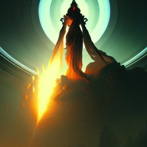 Saturn Lord in Dark Fantasy Style