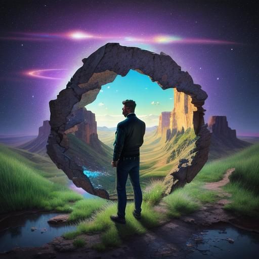 Canyon Reflection in Broken Mirror, Cosmic Art