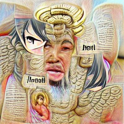 Anime God Portrait in Manga Style