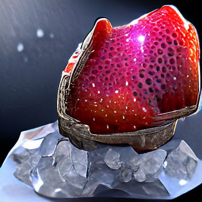 Strawberry Geode Cross-Section
