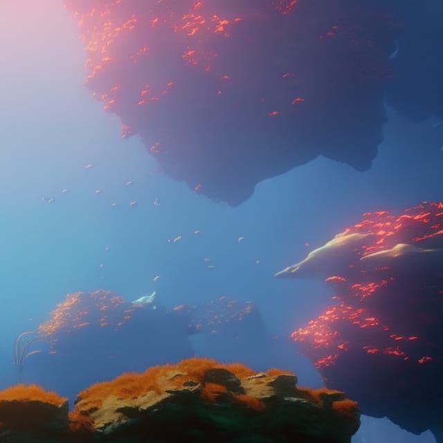 Vibrant Alien Aquatic World Concept Art
