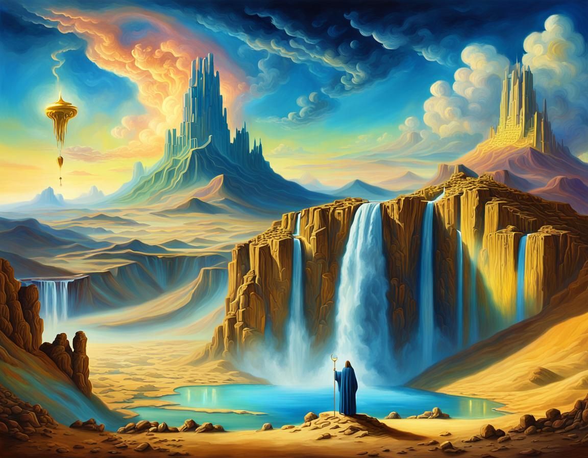 Biblical Surrealism: Spiritual Guide in Dreamscape