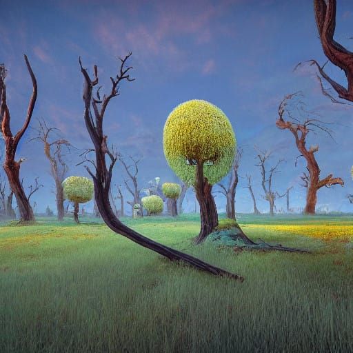 Mystical Ukrainian Landscape in Dreamlike, Ethereal Style