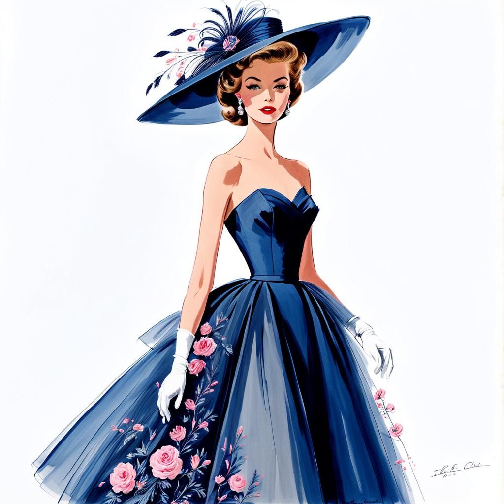 Robe d'après - midi haute couture printemps /été 1958. " Grand Prix automobile"