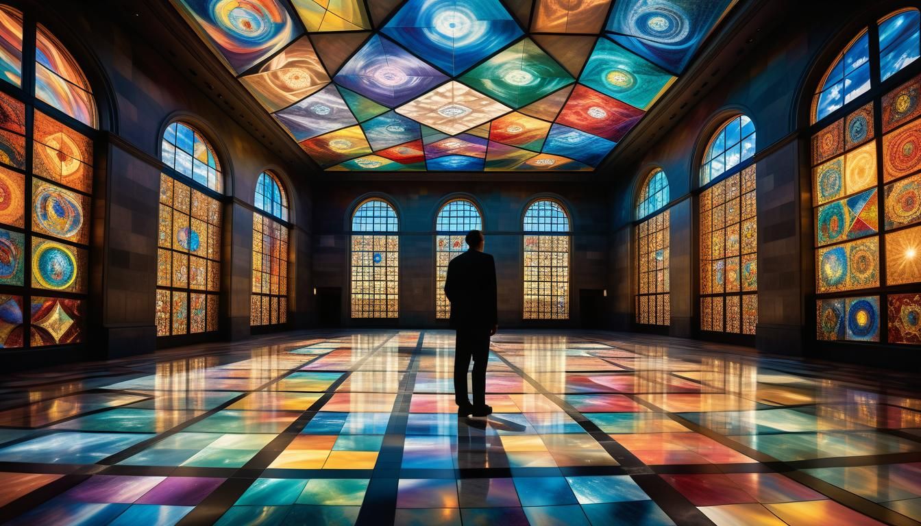 Surreal Museum: Stained Glass Rubik's Cube Illusion
