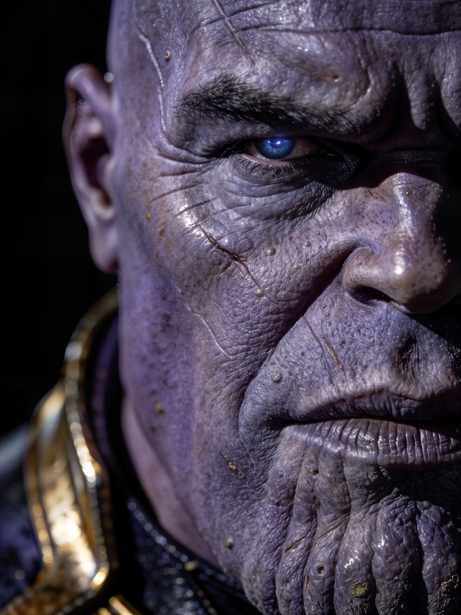 MCU Thanos Extreme Close-Up Portrait
