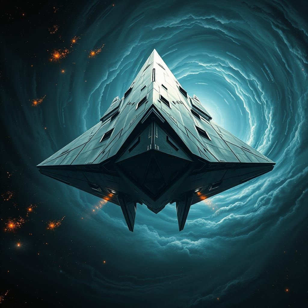 Cosmic Triangular Prism Spaceship Destroyer