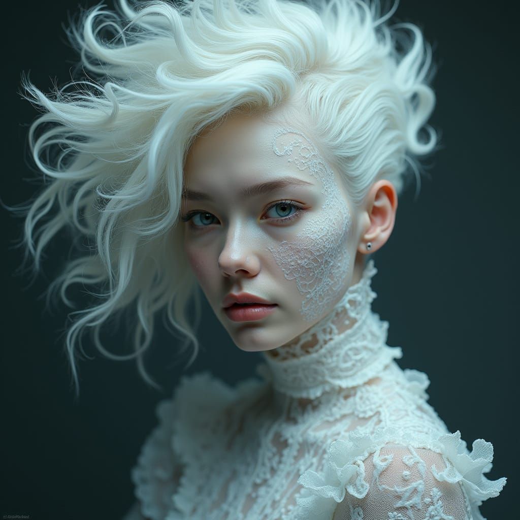 Storm White Hairstyle in Digital Matte Painting