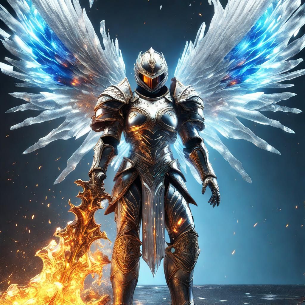 Angel Knight in Ice and Flames Armor