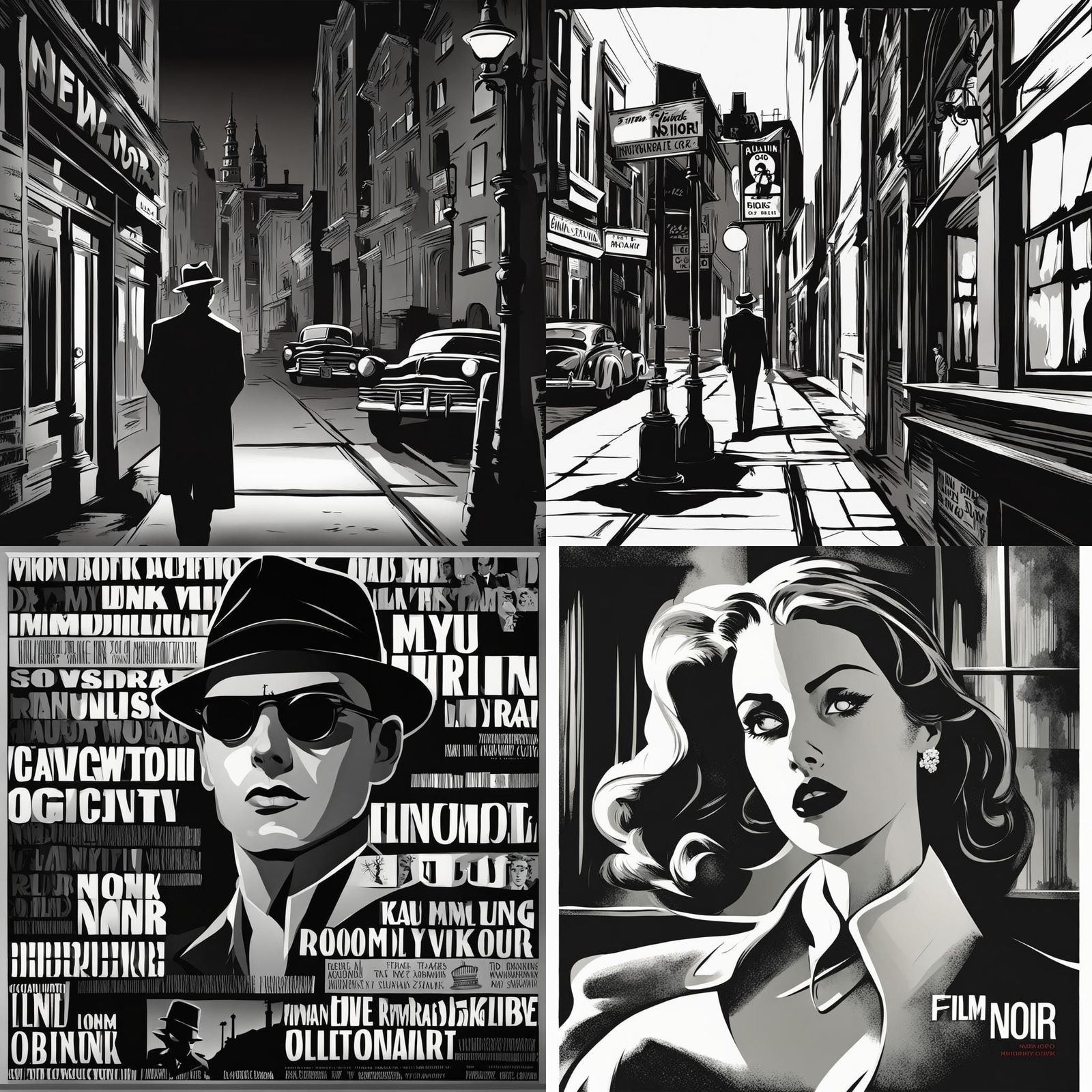 Evocative Film Noir Scene