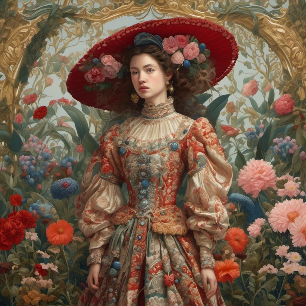 Lost Astronaut Girl in Enchanted Forest