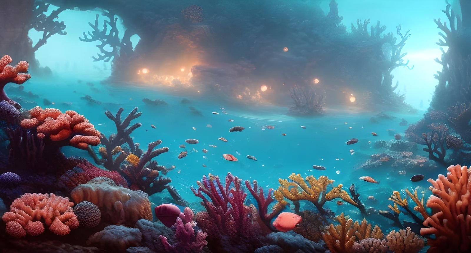 Magical Underwater Coral Reef Landscape in Unreal Engine 5