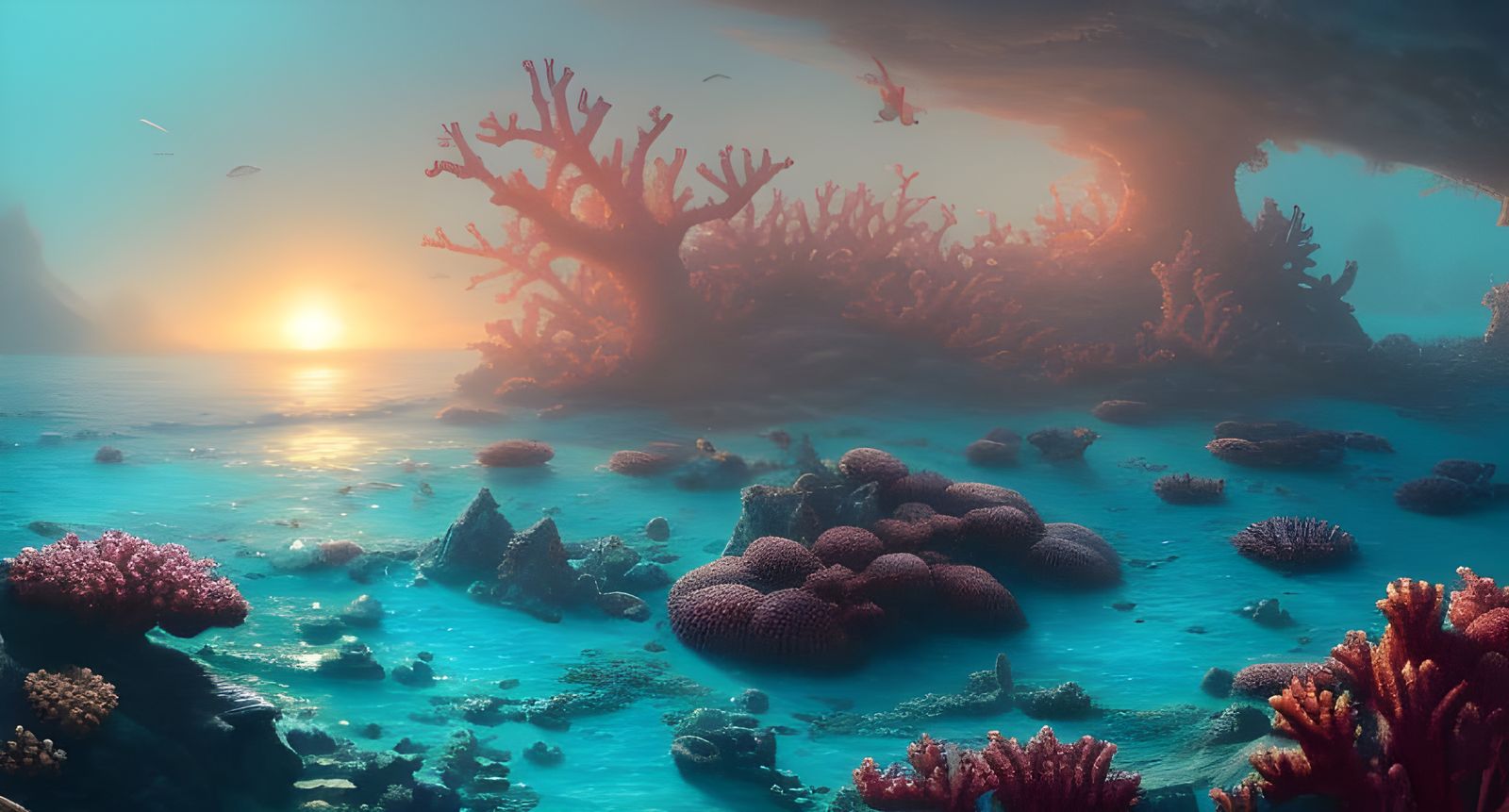 Magical Coral Reef Seascape in Hyper-Realistic Detail