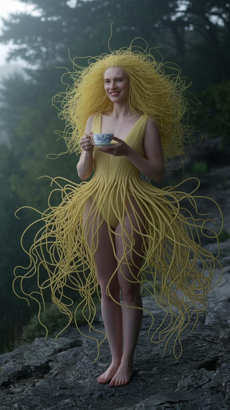 Eldritch Lady with Translucent Tentacle Hair