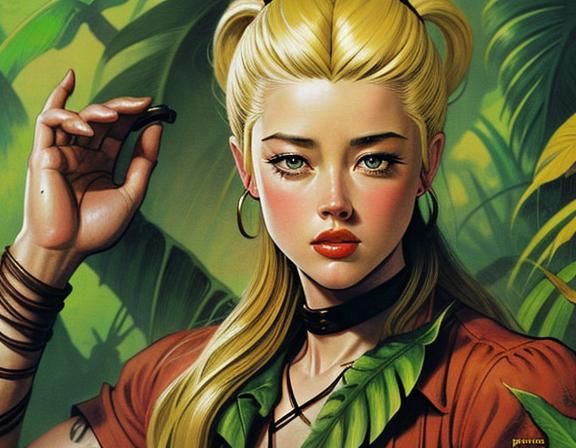 Amber Heard in the jungle