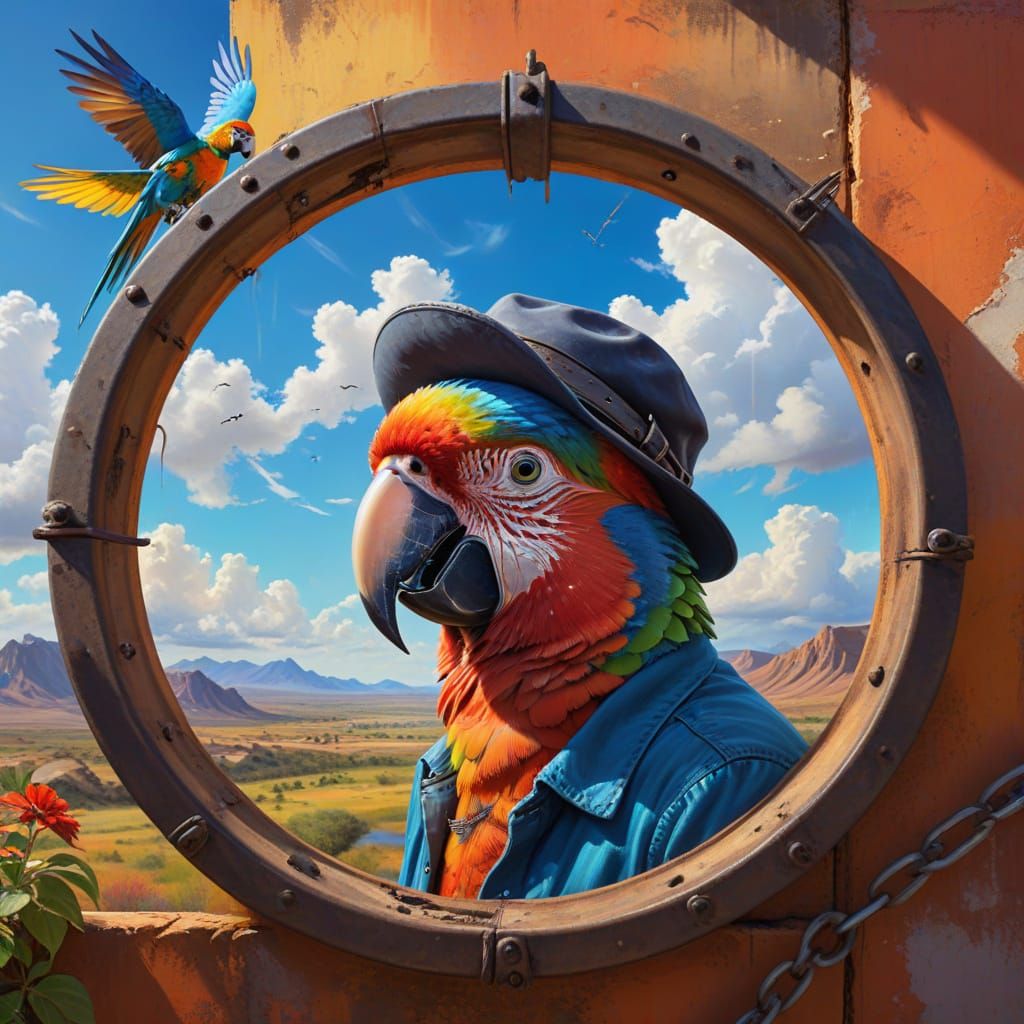 Dramatic Prison Cell Escape Scene in Hyperrealistic Style